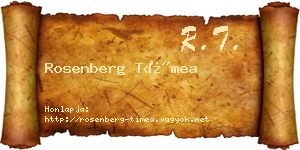 Rosenberg Tímea névjegykártya